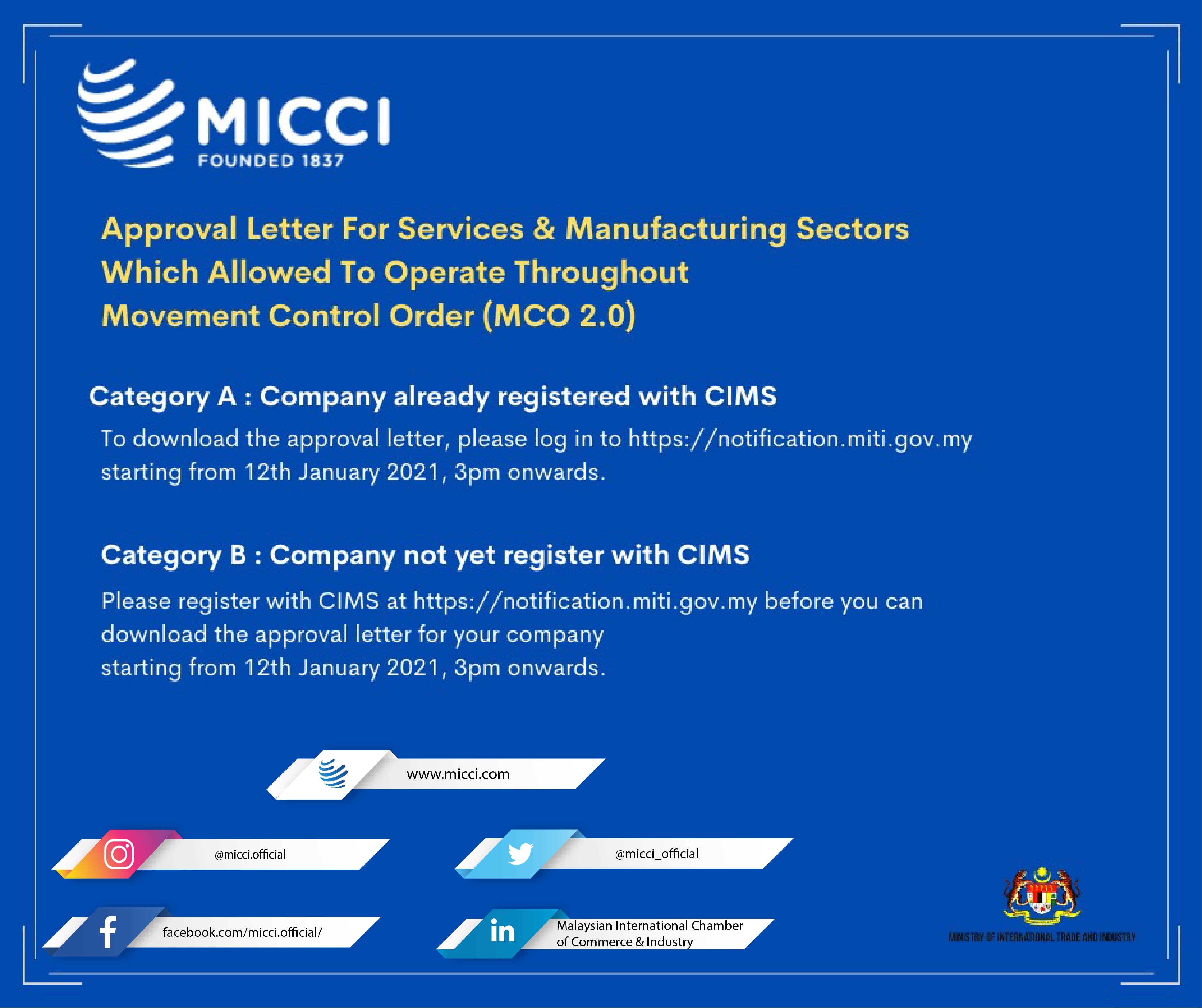 Miti approval letter 2021